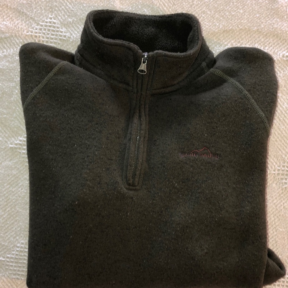 Eddie Bauer fleece qtr zip pull over XLT